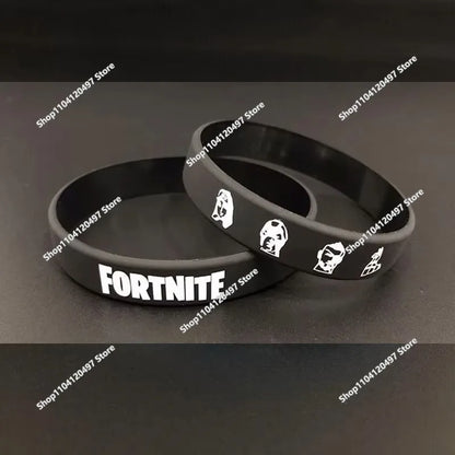 Pulseira Fortnite de Fitness em Silicone de Borracha, Vermelha e Preta, Sem Inscrição, 1 Peça, Presente para Homem, Mulher e Criança, Venda por Grosso
