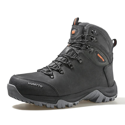HUMTTO Hiking Shoes Men's Waterproof Hunting Boots Tactical Desert Combat Ankle Trekking Boots Male Women Warm Leather Sneakers