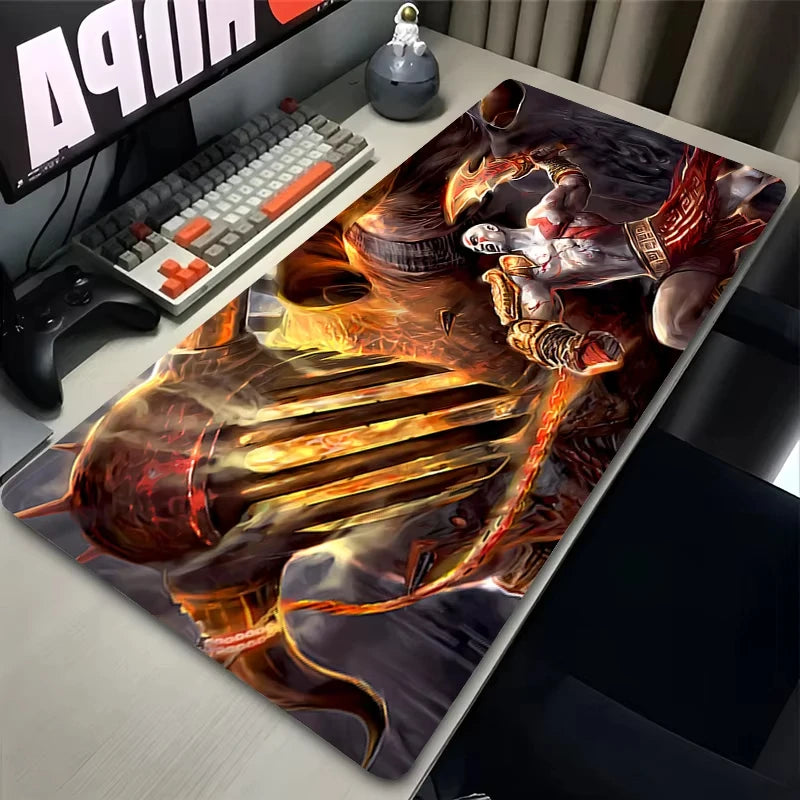 Game God of War Mouse Pad Large Keyboard Pad Floor Mat Computer Accessories Non-slip Desk Mat Game Player PC Carpet Mousepad