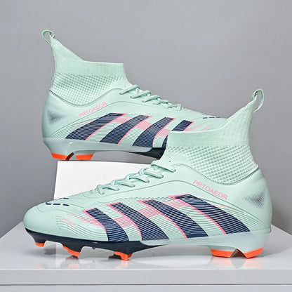 New Men Football Boots Match Soccer Shoes Boys Sneakers Comfortable Professional Non-Slip TF/FG Ankle Sports Shoes Unisex