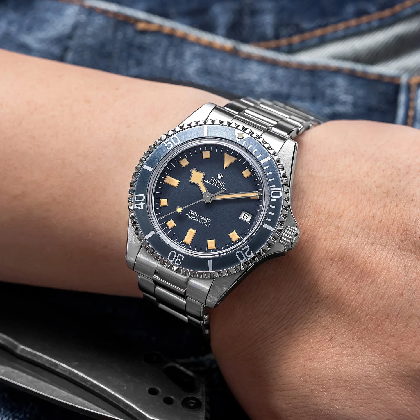 THORN T023 New Diver Watch for Men, PT5000 Automatic, 40MM Mechanical Wristwatch, Sapphire, 200m Waterproof Vintage Luxury