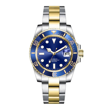 Custom logo NH35 MIYOTA 8215 Automatic Men Watch Luxury Diver Two Tone Gold 316L Stainless Steel Sapphire 10ATM Sterile  Sunburs