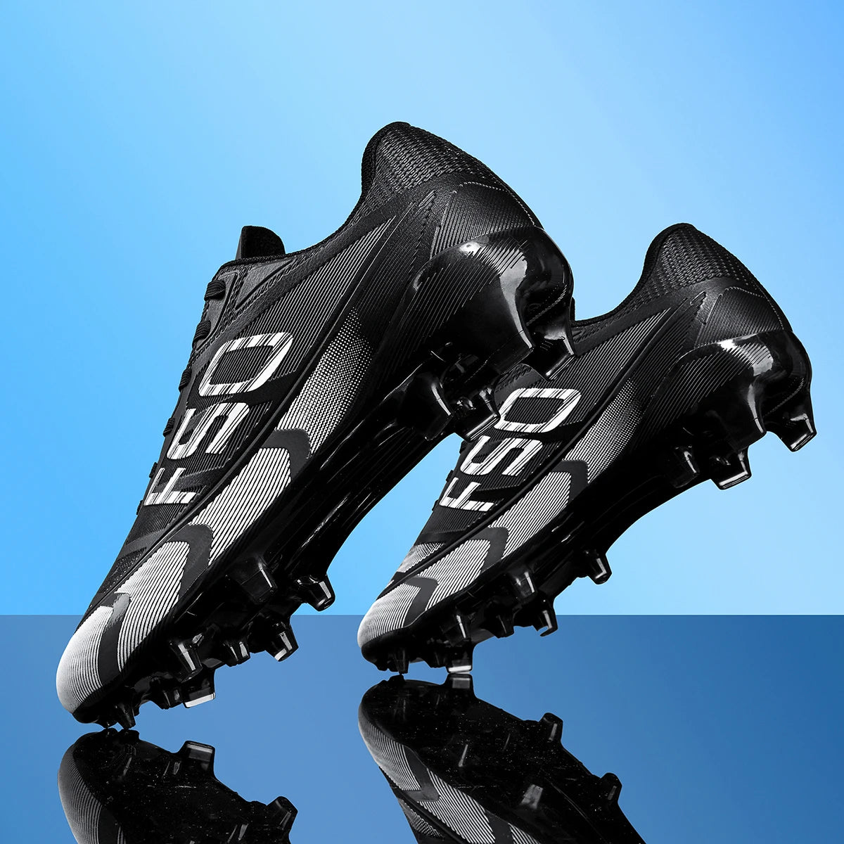 Chaussures de football AG FG unisexes pour adultes, crampons longs à haute adhérence, baskets légères et confortables pour l'entraînement et la compétition