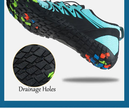 Zapatos acuáticos unisex de secado rápido con drenaje para vadeo, playa, deportes acuáticos, natación, yoga, buceo, surf y uso barefoot
