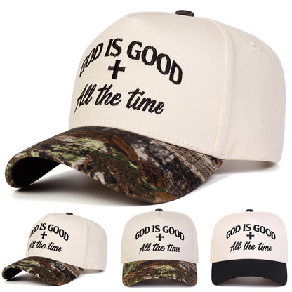 Cappellini da baseball unisex con ricamo "GOD IS GOOD", per primavera e autunno, da esterno, casual, regolabili, cappellino parasole, cappellino sportivo