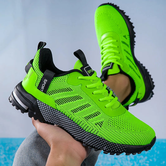 Men Running Shoes Lightweight Breathable Jogging Sport Shoes Male Lace-up Fashion Comfort Non-slip Casual Sneakers Man