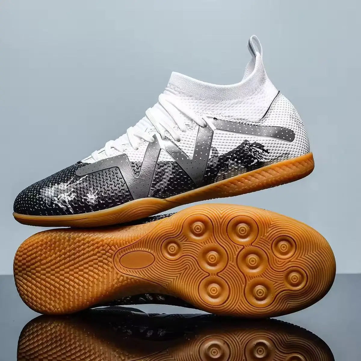 Botte de Football en salle, crampons de Futsal professionnels pour hommes, chaussures de Football pour adultes, durables, confortables, antidérapantes, baskets d'entraînement pour adolescents