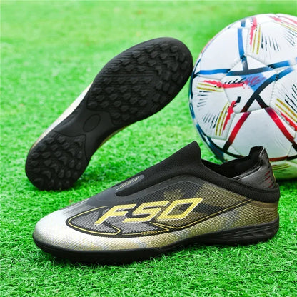 Nouvelles chaussures de football pour hommes, chaussures de futsal antidérapantes pour matchs en extérieur, chaussures de soccer ultralégères, chaussures de sport de haute qualité, chaussures à cheville haute et respira