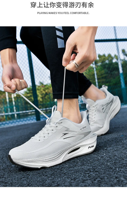 Men's Sports Running Shoes Marathon Air Cushion Breathable Lightweight Comfortable Women's Outdoor Athletic Sneakers Jogging Tennis