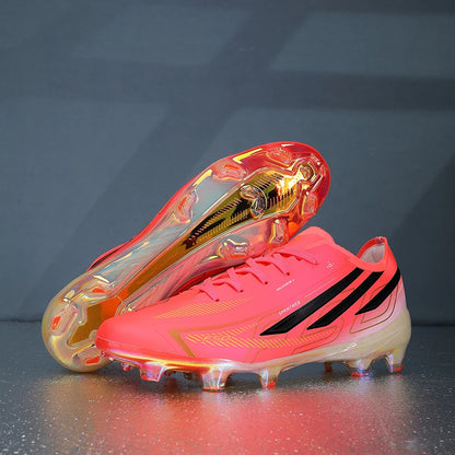 Chaussures de football pour adultes, économiques, en tissu mélange de polyuréthane, avec crampons en caoutchouc résistants et antidérapants, idéales pour les amateurs et les passionnés de football.