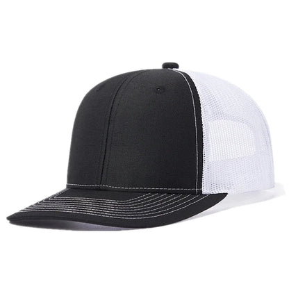 Unisex-Kappe mit leicht gebogener Krempe im Trucker-Stil – Freizeit- und Outdoor-Kappe für Damen und Herren, atmungsaktiv, für den Sommer