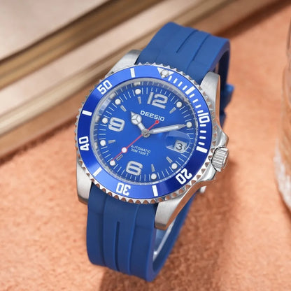 DEESIO Men's Automatic Mechanical Watch Stainless Steel Luminous Date Sports Casual Luxury Watch Gift for Men Sapphire Crystal