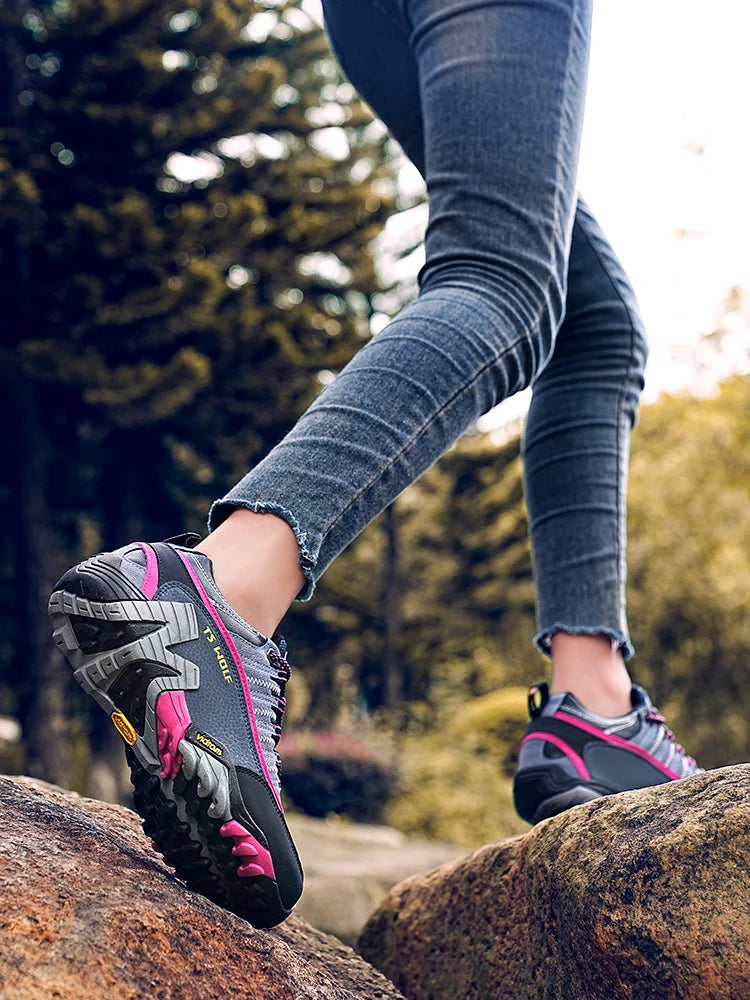 Sapatos de Trekking para Homem Outdoor Lover, Impermeáveis, Botas de Caminhada de Montanha em Couro Genuíno, Sapatos Táticos de Caça Woodland