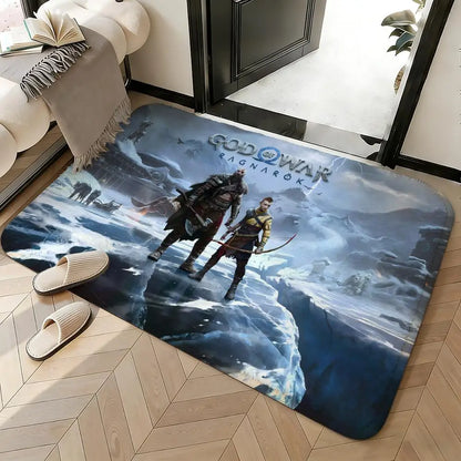 Soft Absorbent Non-Slip Rug Game God of War Floor Mat Home Decor Doormat Bedroom Floor Mat Shower Carpet