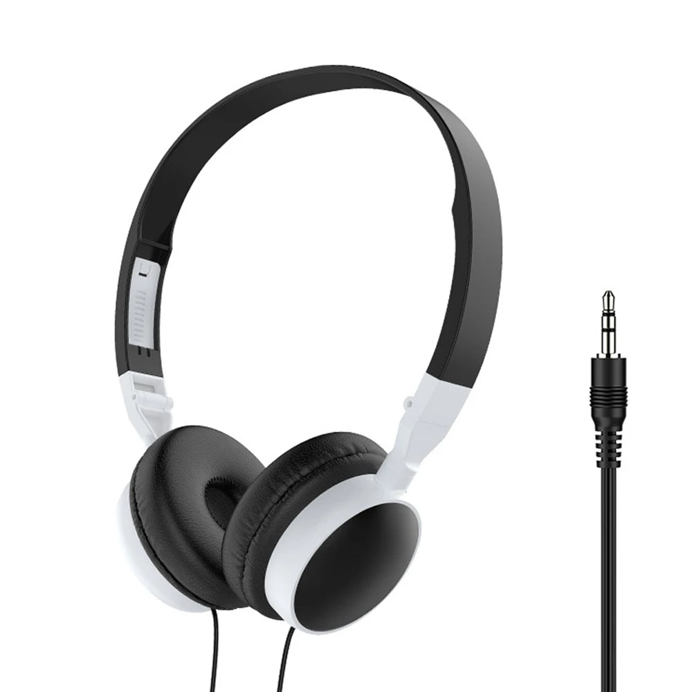 Casque universel sur l'oreille pliable filaire écouteurs HiFi stéréo son Portable casque 3.5mm casque HiFi stéréo son