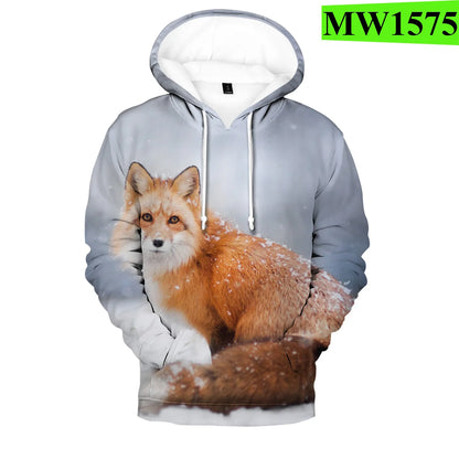 Hip Hop Popular Novelty Comfortable Fox 3D Print Hoodies Sweatshirts Men/Women Sweatshirt Adult/Child Casual Pullovers