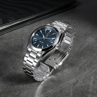 Ρολόι Watchdives WD0006, μηχανισμός VH31 με ομαλή κίνηση του δευτερολέπτου, κυρτό ζαφειρένιο κρύσταλλο, φωταυγές επίστρωμα BGW9, αδιάβροχο έως 10 bar, 38 mm, vintage στυλ