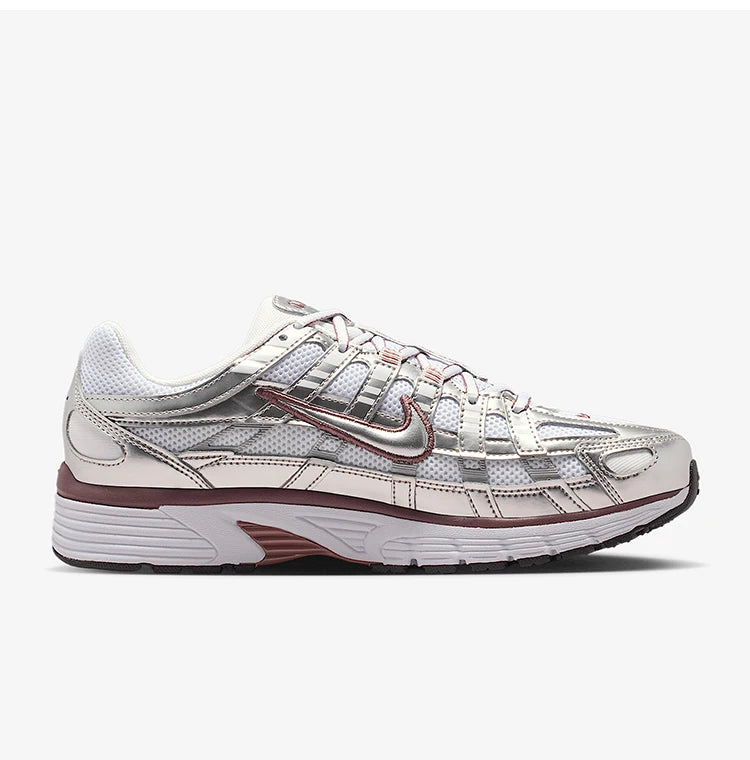 Nike Authentic P-6000 Zapatillas casuales bajas para mujer con cordones, resistentes al desgaste, para uso diario BV1021-110