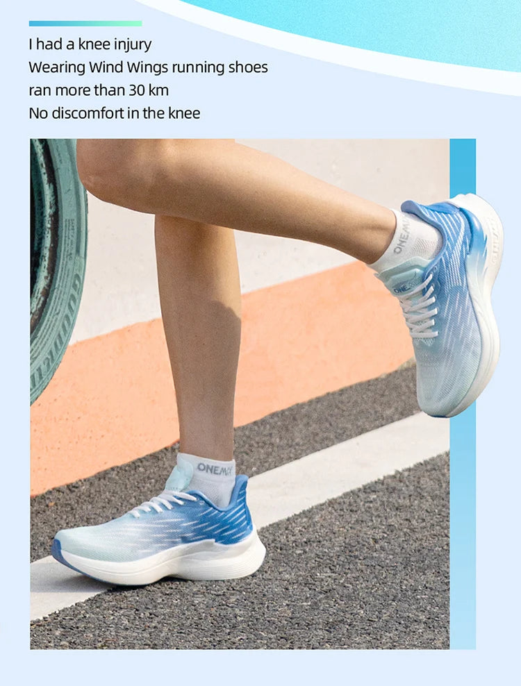 Onemix 2026 Wind Wings Breathable Speed Running Shoes for Men, Marathon Sports Casual Shoes for Women, Lightweight Men’s Outdoor Jump Rope Shoes