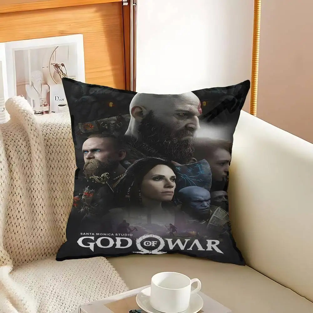 God of War Ragnarok 2022 Cushion Cover Polyester Sofa Cushions Decorative Throw Pillows Home Decoration Pillowcover