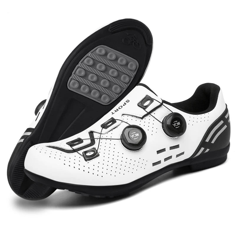Lock-Free Cycling Shoes, Flat Pedal Shoes for Men, Bike Cleat Sneakers, MTB Bicycle Biking Shoes for Women, Breathable Indoor Boots