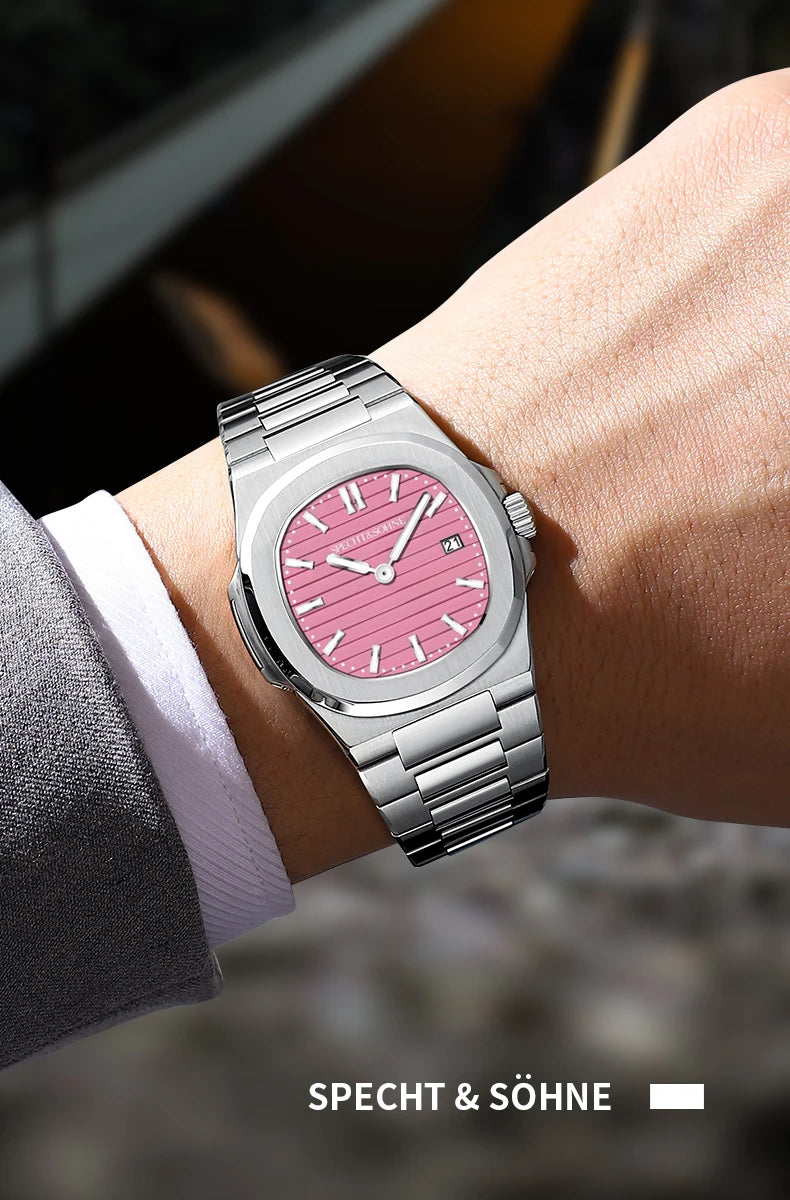 Specht & Söhne New Arrivals Mens Watch Rose Gold 5711 Classic Sports Watches Ultrathin Stainless Steel Sapphire 50M Waterproof
