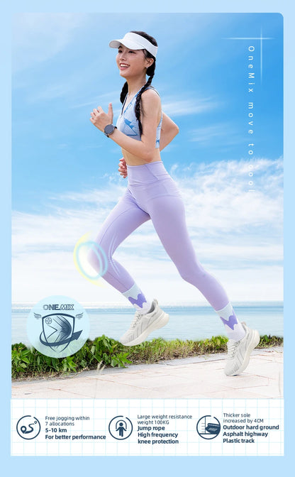ONEMIX Bumper Elit Racing Running Shoes Cushion Stable Sport Shoes Light Anti-Slip Wearable Walking Sneakers Spring Jogging