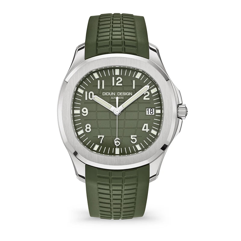 DIDUN Sport Men Automatic Mechanical Watches Sapphire Stainless Steel 10Bar Waterproof Clock