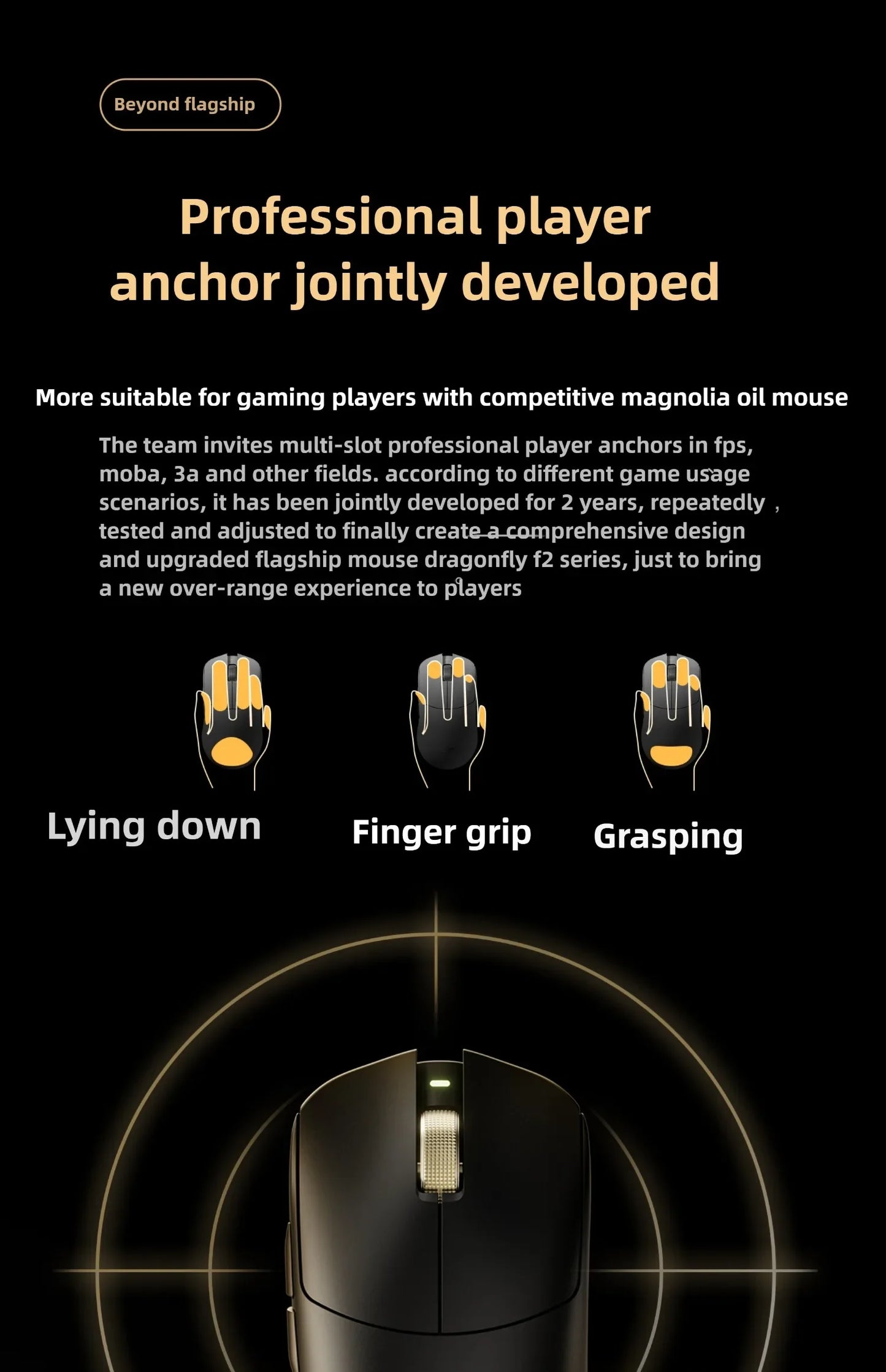 VGN Dragonfly F2 ProMax/Ultra Esports Gaming Mouse 42000DPI 0.125ms For CS:GO Latency Wired/Wireless Dual 8K 3-Mode PAW3395/3950