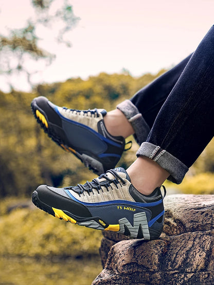 Sapatos de Trekking para Homem Outdoor Lover, Impermeáveis, Botas de Caminhada de Montanha em Couro Genuíno, Sapatos Táticos de Caça Woodland