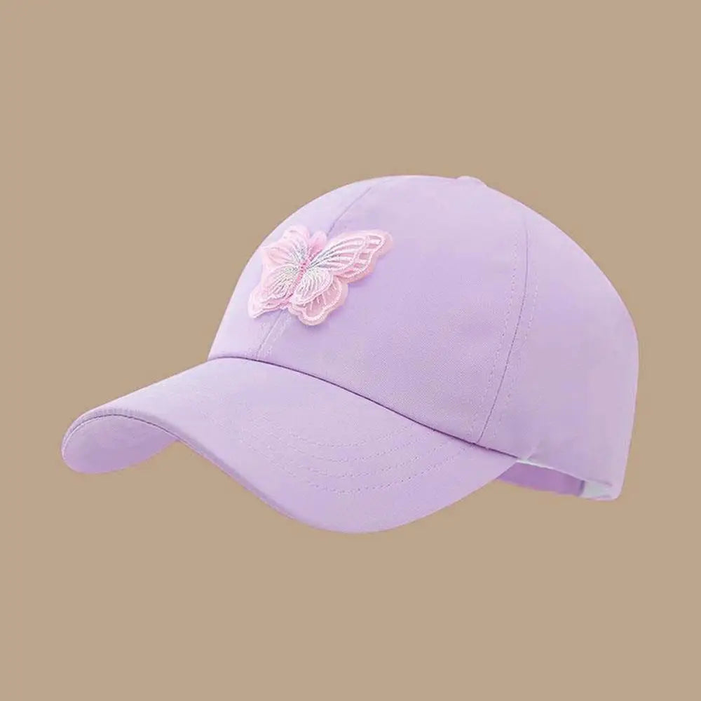 Cappellino estivo da ragazza con coda alta, visiera parasole ad asciugatura rapida, cappellino da baseball per bambini senza visiera, cappellino regolabile da ragazza in colori pastello