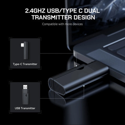 Auriculares gaming inalámbricos trimodo EKSA G19BT – Bluetooth 5.4, auriculares gaming 2.4GHz de baja latencia con micrófono para PC, PS5, Xbox