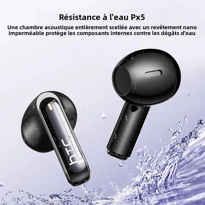 HTC NE70 Bluetooth Earphones Touch Screen TWS in-Ear Wireless Headphones AI Translator Noise Reduction Earbuds Game Heatset