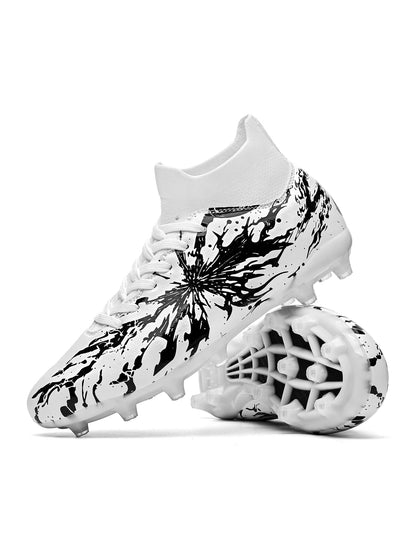 Chaussures de football AG FG pour hommes adultes, légères, en PU, avec crampons en caoutchouc à haute adhérence, pour les entraînements et les matchs de football en extérieur.