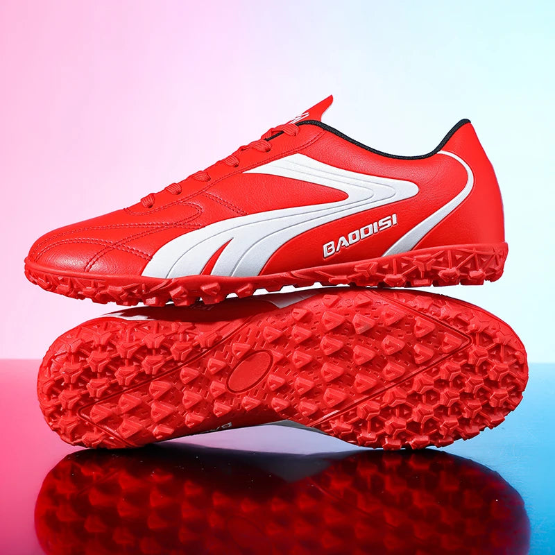 Scarpe da calcio da uomo traspiranti, scarpini da football e futsal ultraleggeri, sneaker professionali da allenamento unisex, tacchetti per erba e sport da partita