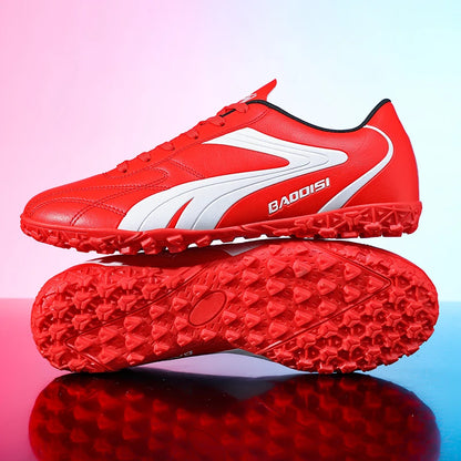 Scarpe da calcio da uomo traspiranti, scarpini da football e futsal ultraleggeri, sneaker professionali da allenamento unisex, tacchetti per erba e sport da partita