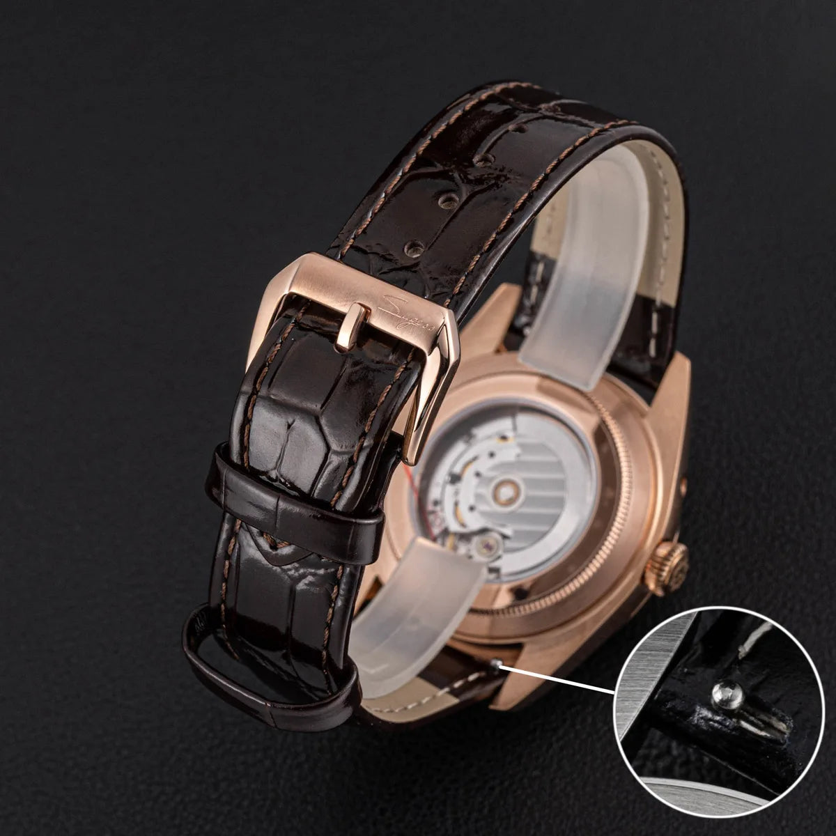 Sugess 40mm Men's Moonphase Automatic ST2108 Movement Sapphire Crystal Mechanical Wristwatch Waterproof Date 2024 New
