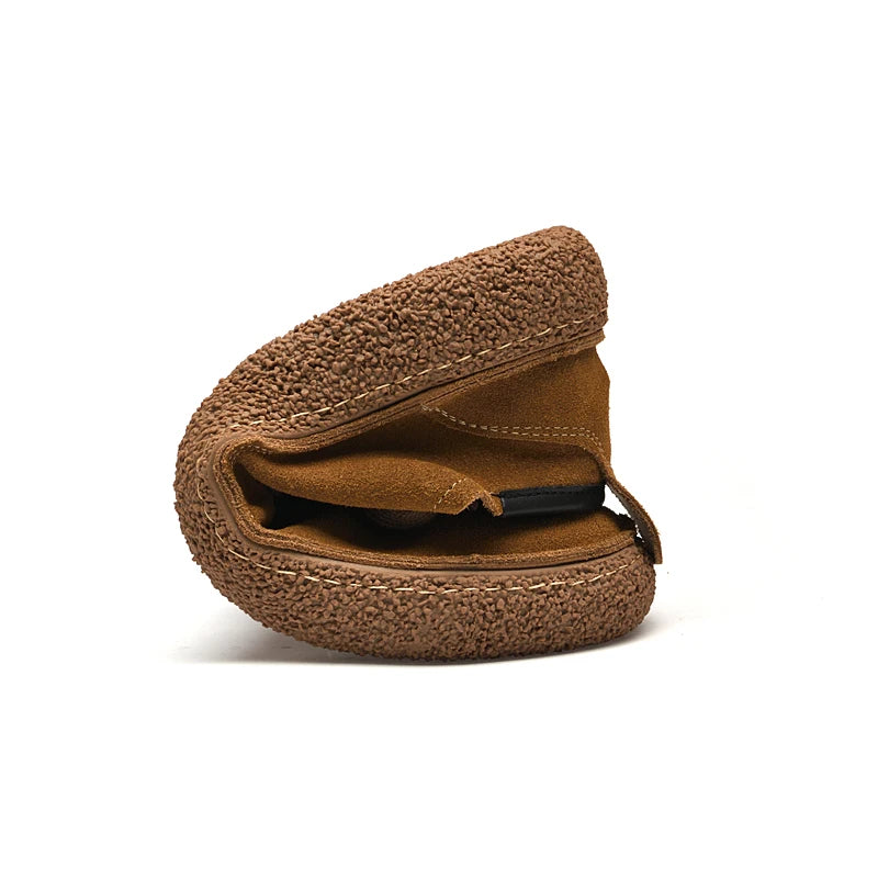 Pantofi casual din piele de căprioară pentru bărbați, de marcă de lux, din piele naturală, realizați manual, cu design antiderapant, pentru primăvară și toamnă