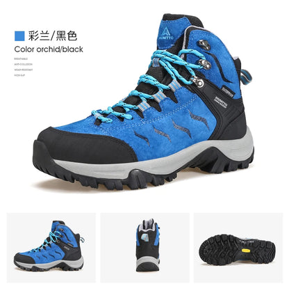HUMTTO Hiking Shoes Men's Waterproof Hunting Boots Tactical Desert Combat Ankle Trekking Boots Male Women Warm Leather Sneakers