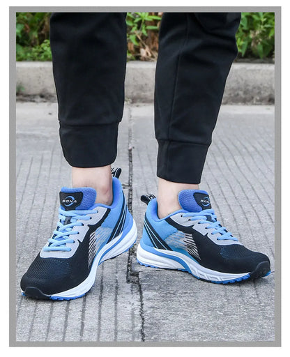BONA New Popular Style Men's Running Mesh Weaving Upper Sport Shoes Ventilated Jogging Walking Sneakers Lace-Up