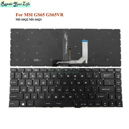 US/UI Backlit Keyboard For MSI GF63 8RC 8RD MS-16R1 MS-16R4 GF65 Thin 9SD 9SE 10SD 10SE MS-16W1 Laptop Replacement Keyboards