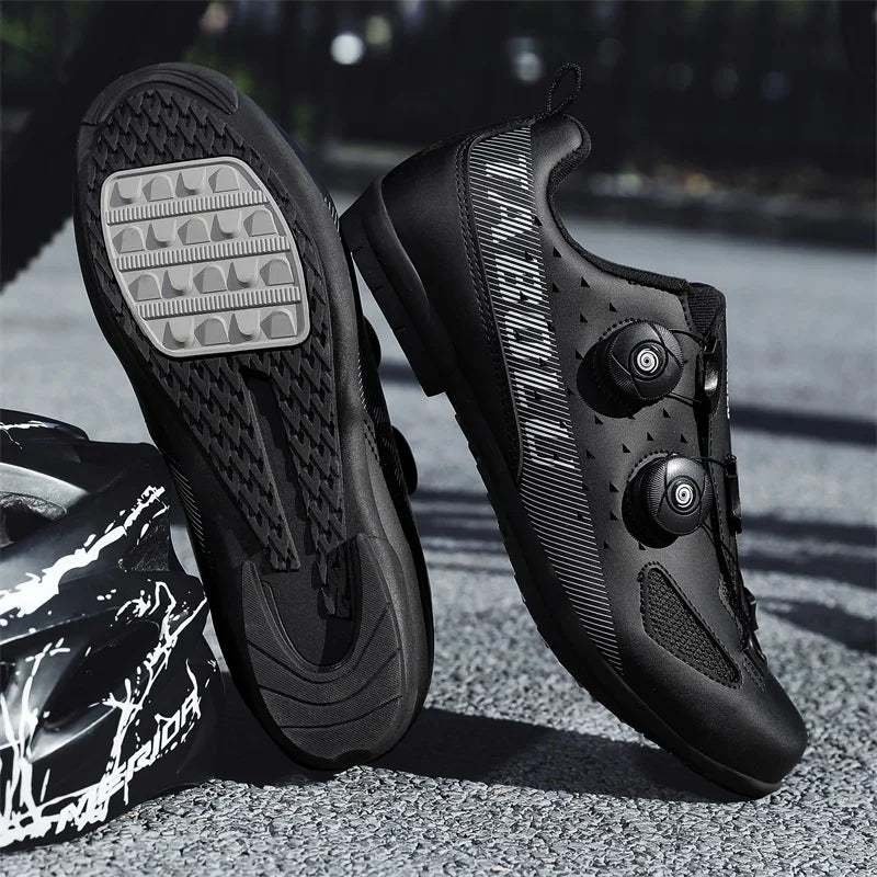 Lock-Free Cycling Shoes, Flat Pedal Shoes for Men, Bike Cleat Sneakers, MTB Bicycle Biking Shoes for Women, Breathable Indoor Boots