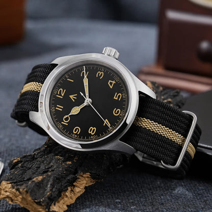Militado ML08 V2 Vintage Quartz Watch Military VH31 Movement  Double Sapphire Crystal C3 BGW-9 Luminous Waterproof 38mm Watch