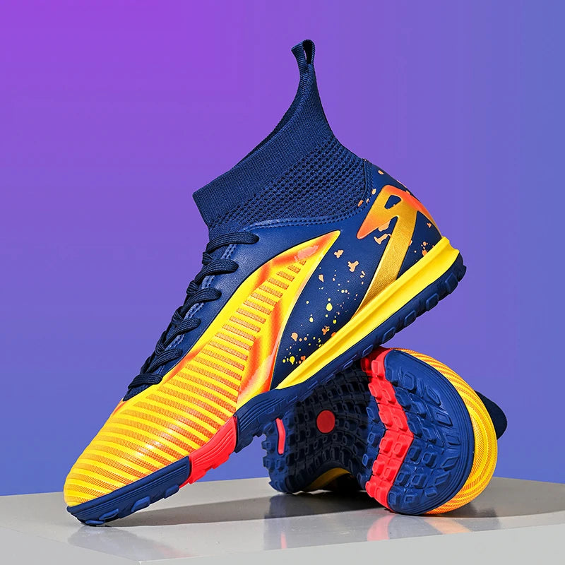 Chaussures de football pour hommes, crampons longs FG / crampons courts TF, antidérapantes, pour terrain naturel et synthétique, entraînement