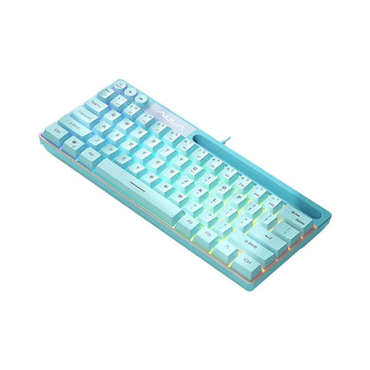 AULA F3061 Mechanical Touch Feel Keyboard 61 Keys Wired Mini Keyboard RGB Backlight Keyboard Desktop Laptop Game Keyboard