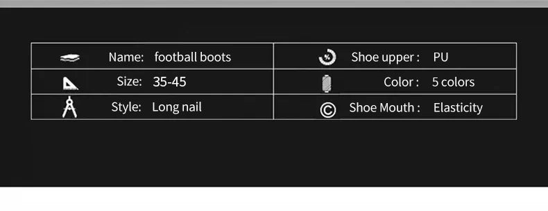 New Men's Soccer Shoes FG Non-Slip Long Spikes Football Boots Soccer Cleats Training Shoes Match Ultralight Outdoor Drop Shipping