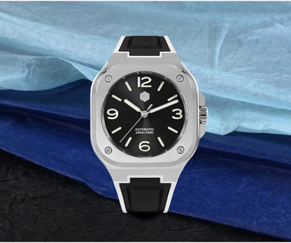 San Martin 40mm Classic Luxury Sport Watch Distinctive Square Case Stainless Steel Men Watch Automatic Mechanical 10 Bar SN0074