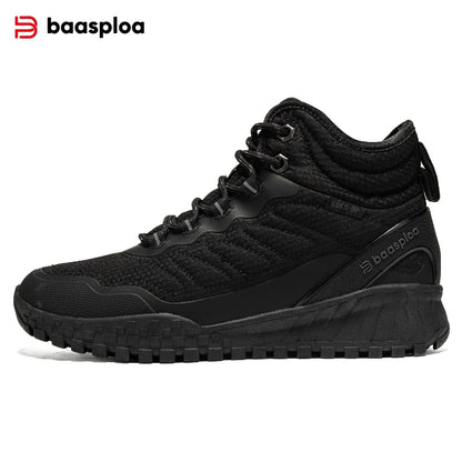 Baasploa Winter Women’s Sneakers Plush Warm Snow Boots Non-Slip Waterproof Shoes Women’s Outdoor Boots Walking Shoes