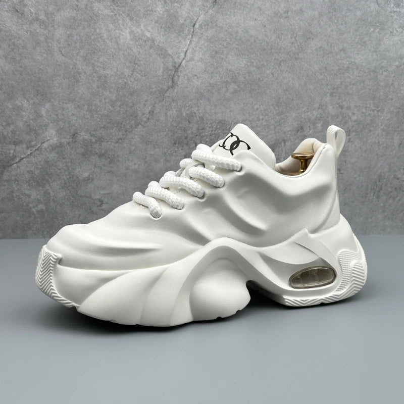 Plus Size Men's 2026 New Dad Sneakers Thick Platform Sole Fashion Versatile Casual Athletic Shoes Trendy Comfortable Daily Shoes