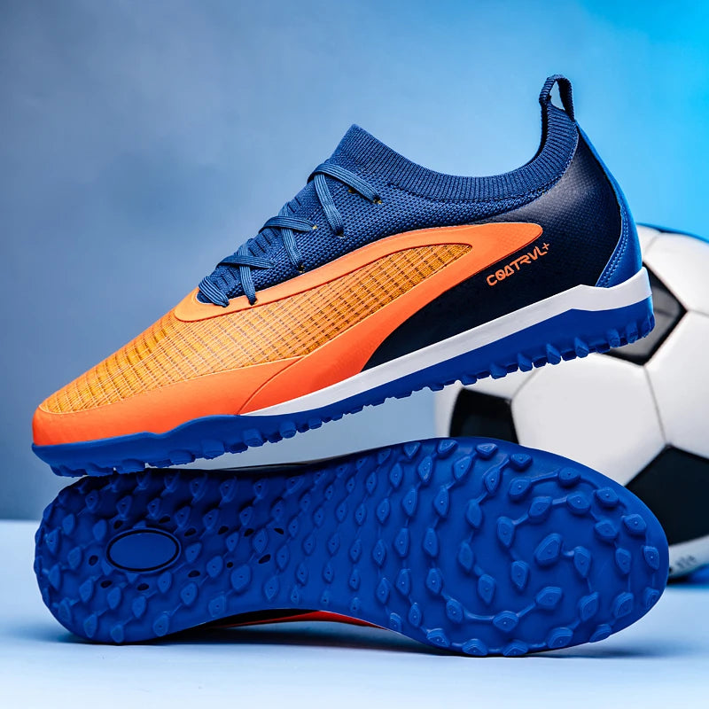 Chuteiras de futebol novas para homem, com pitons para exterior, respiráveis, adulto, antiderrapantes, calçado de futebol desportivo, pitons longos, treino, rapaz, jogo, confortáveis